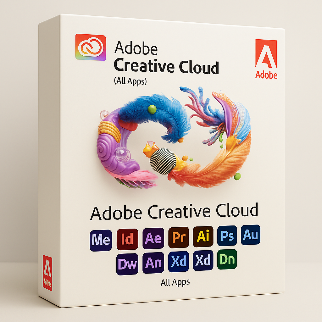 Abonnement Adobe Creative Cloud 2025 – Licence Officielle (1 an)
